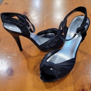 Satin Platform Stilletto Heals